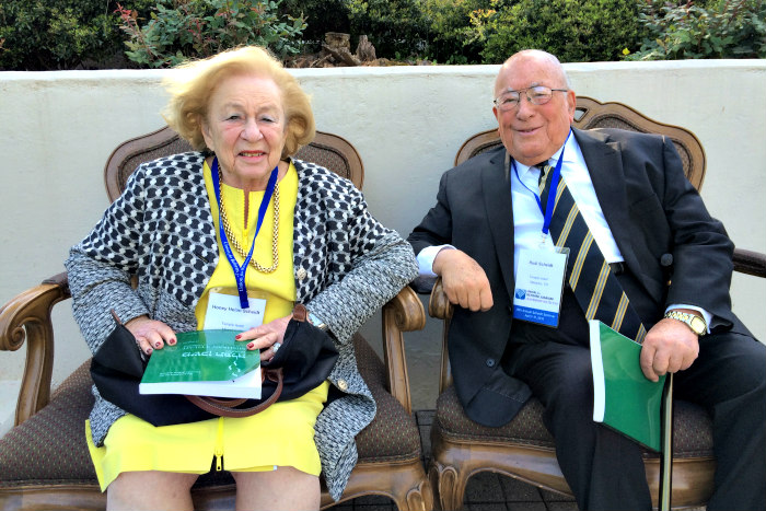 The late Honey and Rudi Scheidt sitting together at the 2016 Scheidt Seminar