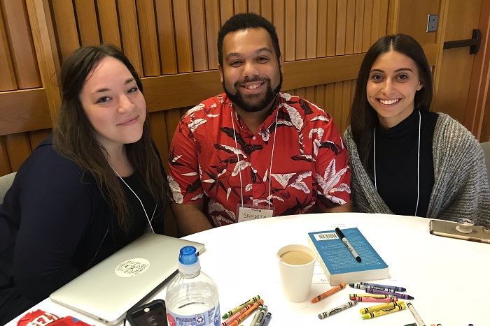 clasp fellows at networking event