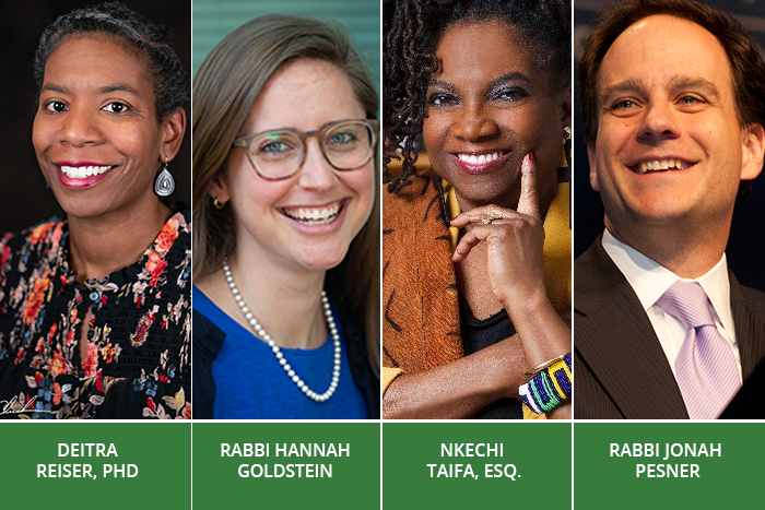 Deitra Reiser PHD, Rabbi Hannah Goldstein, Nkechi Taifa, Esq., Rabbi Jonah Pesner