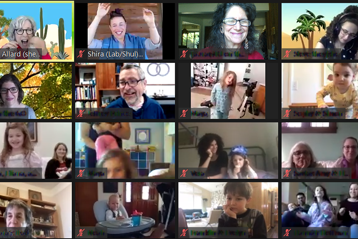 shabbat shamorning participants on zoom