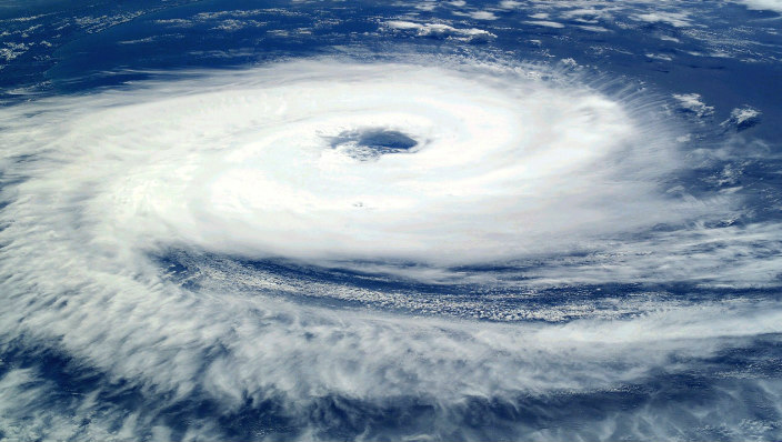 Hurricane as seen from outer space