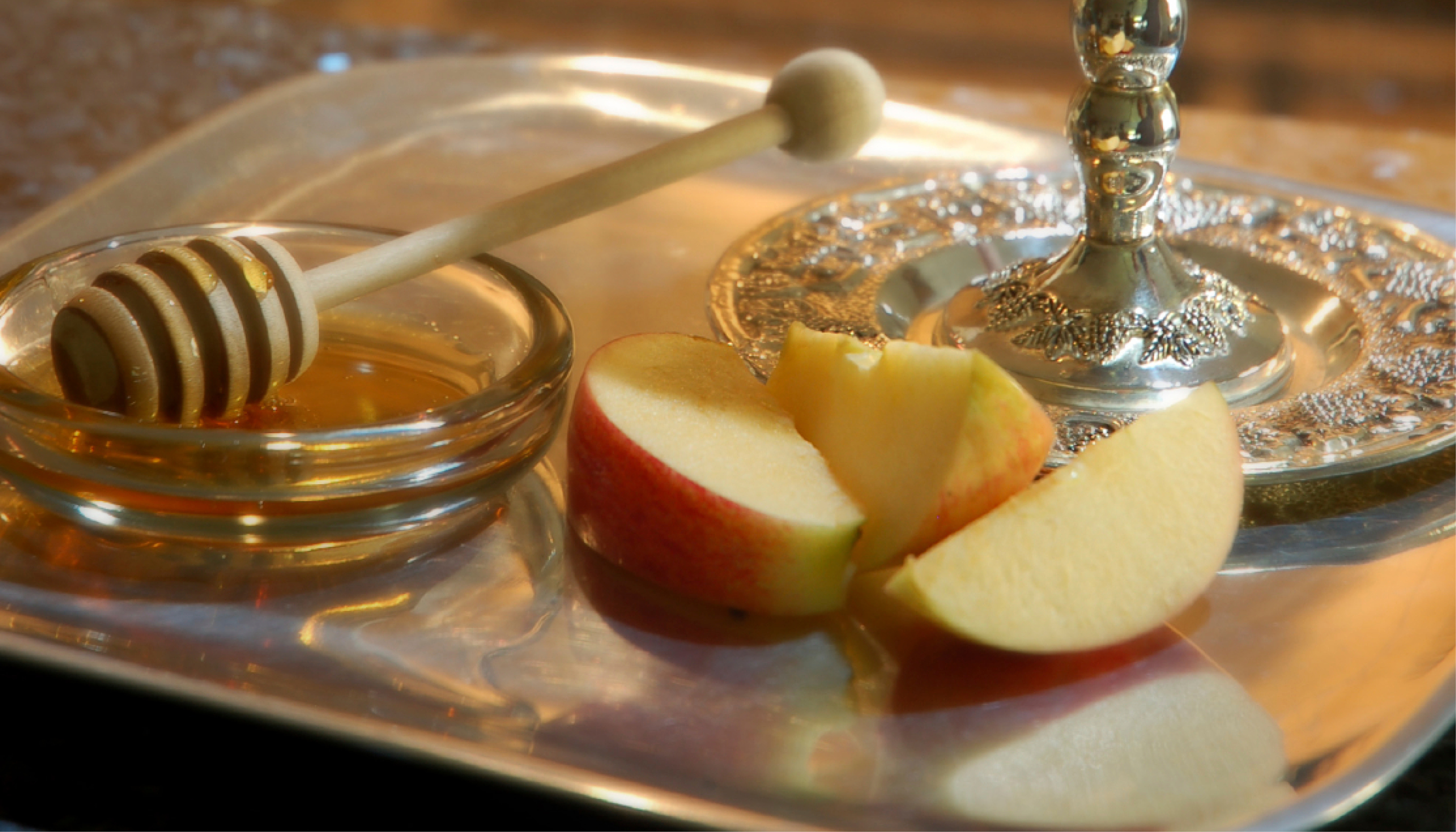 apples and honey on festival table