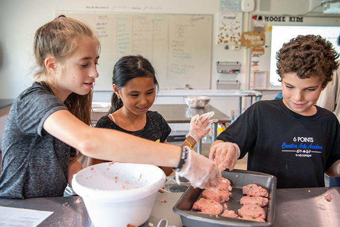 Kids cooking at URJ Creative Arts Academy