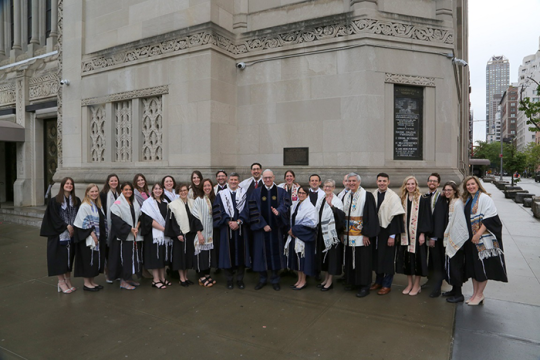 The New York Rabbinical and Ordination Class of 2022 at Congregation Emanu-El of the City of New York