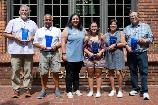 Photo of the six inductees into the URJ 6 Points Sports Academy Hall of Fame