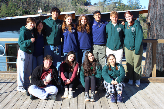 Photo of a group of teens at the West Coast Party at Camp Newman in January 2025