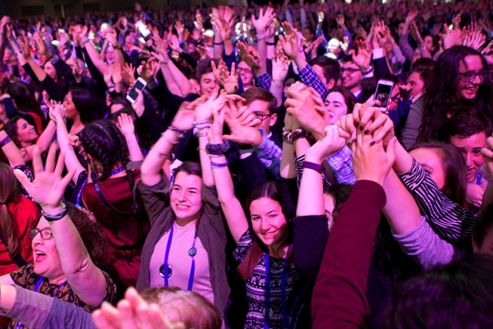 people dancing at song session