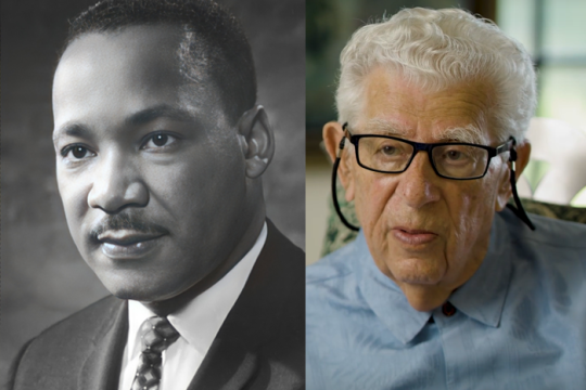 Martin Luther King Jr and Rabbi Dick Hirsch