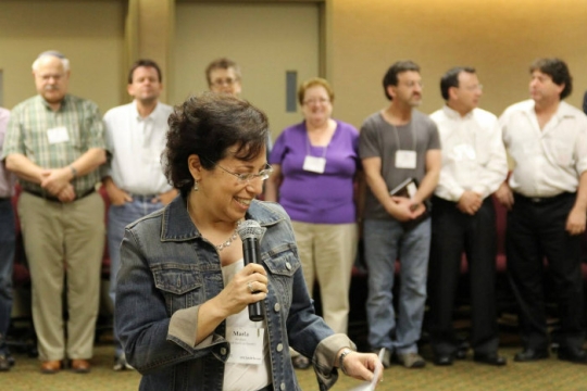 Jewish leaders speaking at seminar